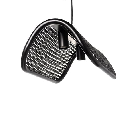 BRID RATTAN PENDANT LAMP 02 / 2BULB / ナチュラル , ブラック / 電球付き /ラタン素材 / ペンダント照明
