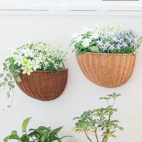 GARDEN BASKET / グリーンを飾るだけでなく、暮らしの中のディスプレイを楽しめるナチュラルウォールバスケット / natural , brown
