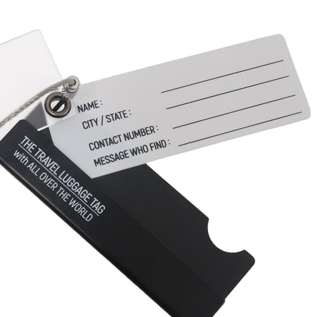 ALUMINUM TRAVEL LUGGAGE TAG / アルミナムトラベルラゲッジタグ / GRAY ,  BLACK