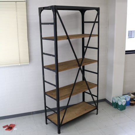 IRON / WOOD HIGH SHELF 5 / ディスプレイラック / 棚 ラック / シェルフ / 5段シェルフ サイズ : W840×H1800×D360 / 28.7kg