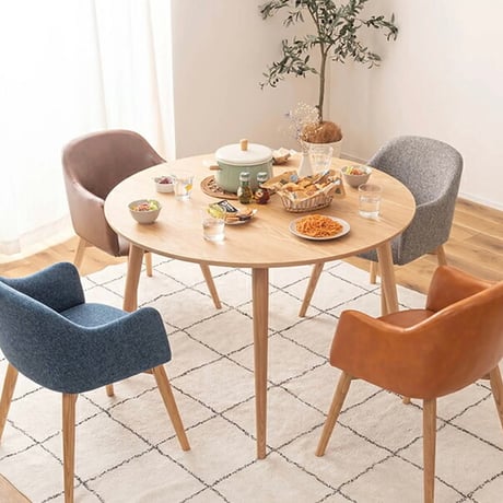 ROUND DINING TABLE 110 / 北欧風デザインのナチュラルな円形テーブル / 4人用 テーブル