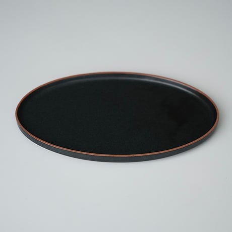 AXCIS PURE FLAT OVAL PLATE / マットな質感のナチュラルモダンな陶器食器 / フラットプレートオーバル  / クリーム , グレー , ブラック / 同色3枚セット