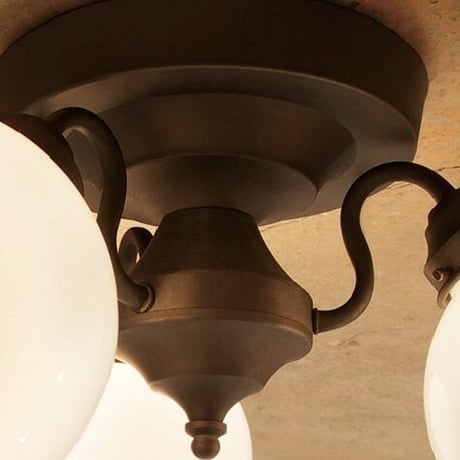 Tango-remote ceiling lamp 5 / 天井照明 / 5灯 / E17 60W ガラスシェード / リモコン付 3段階点灯切替 / 北欧 / 照明