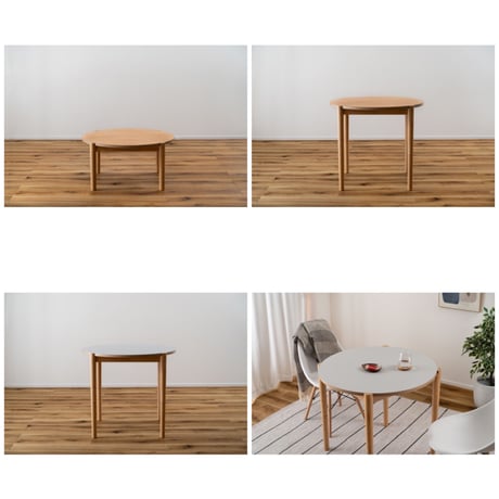ROUND TABLE with kotatsu / ロータイプとハイタイプの使い方が出来る2WAYタイプのコタツテーブル / ラウンドテーブル / コタツテーブル
