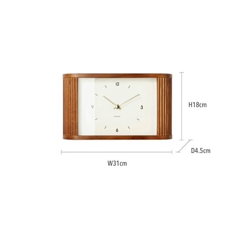 WOOD FRAME CLOCK / 上品な華やかさを備えたシックな佇まいの置き掛け兼用時計  / 壁掛け時計