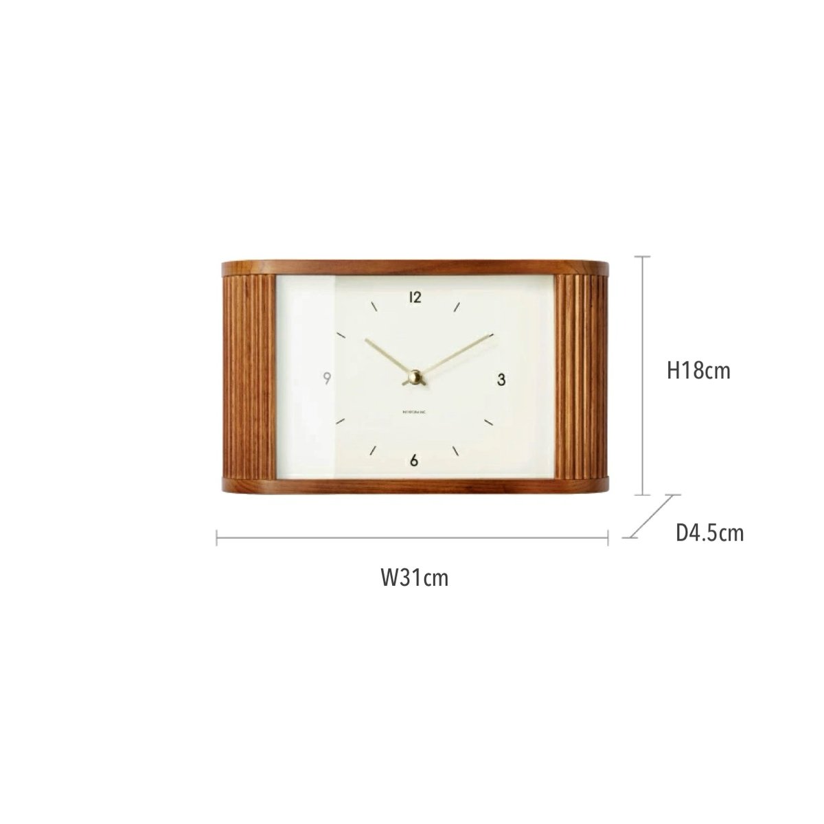 WOOD FRAME CLOCK / 上品な華やかさを備えたシックな佇まいの置き掛け
