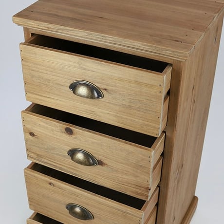 WOOD CHEST / ドロワー チェスト / チェスト / キッチン収納 / リビング収納 / サイズ : W40xD35xH75.5(cm)