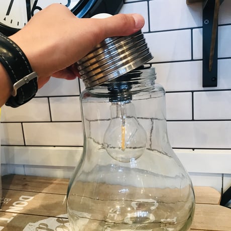 GRASS BOTTLE LAMP / ガラスボトルライト/  LED電球 / 電池式ランプ 単4電池2本使用（別売）