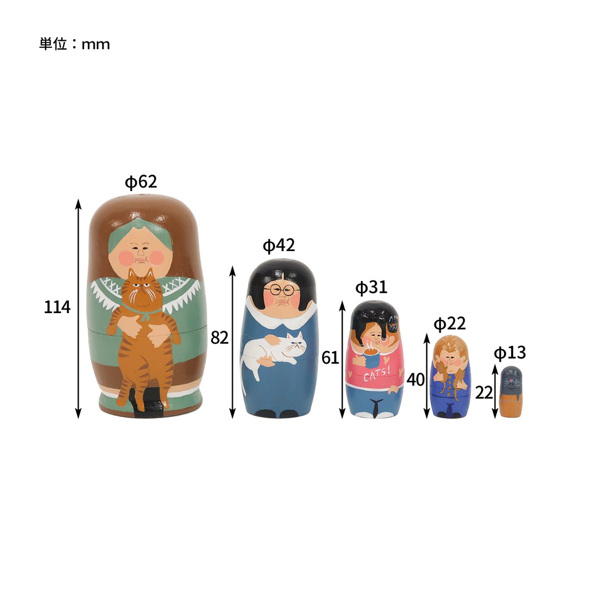 NOOKs matryoshka / 猫 LOVER マトリョーシカ | LISTAND 公