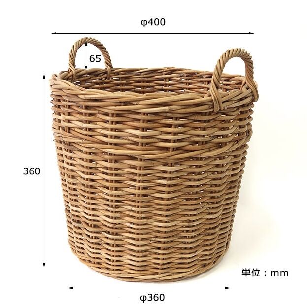 大きめで丈夫なラタン素材のプランターバスケット / 10号鉢用 THE