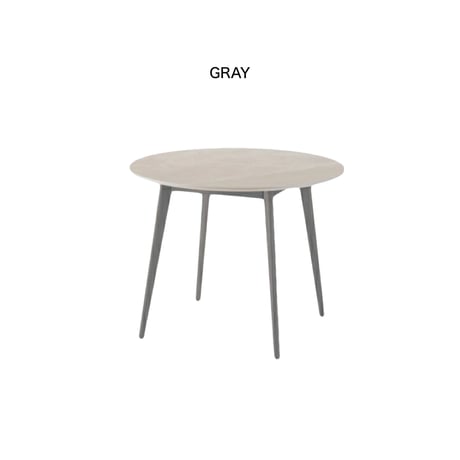ROUND TABLE / WHITE ' N ' GRAY / トレンドなデザインがテーブルの上の料理や小物を引き立たせるテーブル