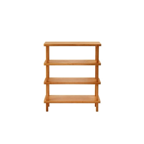WOOD SHELF / 空間にやさしい深みをもたらすミディアムトーンの木製シェルフ / 3段シェルフ , 4段シェルフ