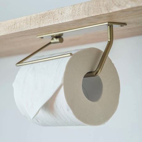 IRON stylish TOILET PAPER HOLDER S + SHELF L  / シンプルで清潔感のあるシェルフ&トイレットペーパーホルダー / シングル