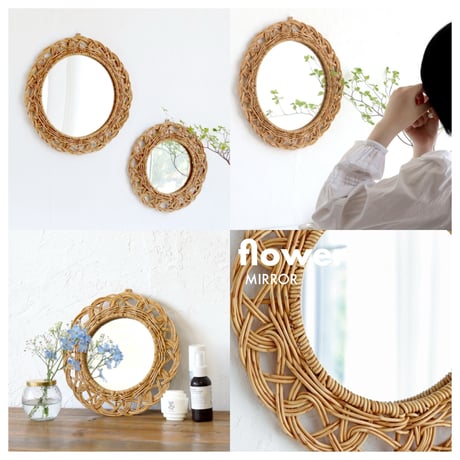 UTILE NAIL FLOWER MIRROR  / オブジェのように存在感があり、使っていない時もつい眺めたくなるアートのような美しいフラワーミラー / 鏡 / 壁掛けミラー /