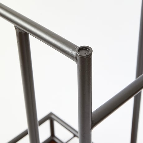 マホガニー材とアイアンのサイドテーブル / Horn Please MADE / SIDE TABLE / ソファサイド / ベッドサイドテーブル インダストリアル