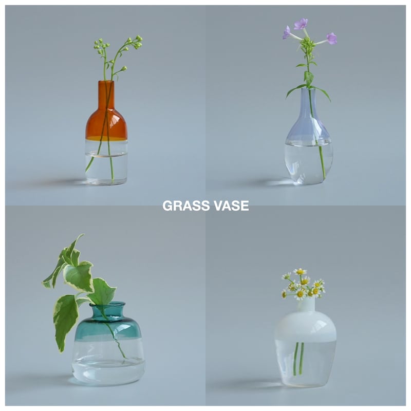 FLOWER VASE / ガラスベース / フラワーベース / 一輪挿し / GREEN /