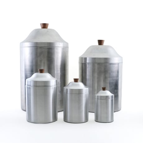 Aluminum canister 02 / S , Lサイズ / 使い込むほどに愛着が湧く大きなキャニスター / キッチン収納 /  重ねて収納