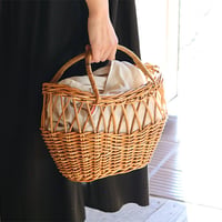 THE AROROG CROSS OVAL BAG / クロスオーバルバッグ / ラタンかご / ラタンバッグ