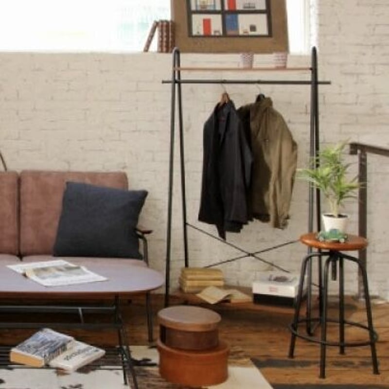 アンティーク家具  iron×wood hanger rack アンティーク家具 iron×wood hanger rack