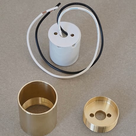 Cylinder light / 限りなくシンプルに仕上げたレセップライト / シャープなアルミニウムと上質な輝きの真鍮 / LED電球専用 / 壁付け照明 / シリンダーライト