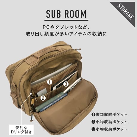 4WAY CARRY-ON BACKPACK / ショルダーバッグ - バッグパック - ハンドバッグ - キャリーオン / WOLF BROWN , BLACK