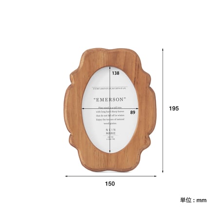 ROUND STAND FRAME / ヴィンテージライクな木製フォトフレーム / PINE WOOD / Sサイズ , Lサイズ