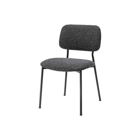 GRAY fabric stylish chair / マットなブラックスチールフレームとファブリックのスタイルチェア