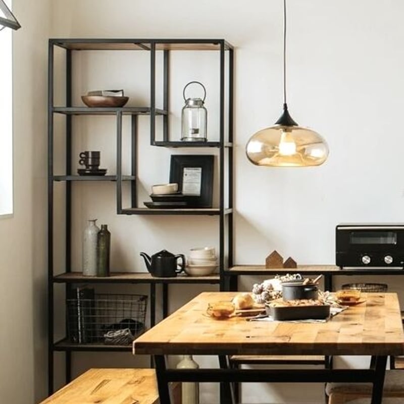 IRON + WOOD HIGH SHELF / マンゴー材 / W800×D350×H18