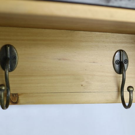 WOOD WALL SHELF IRON ［ W780xD170xH410mm ］ ▷アイアンメッシュドア ▷フック