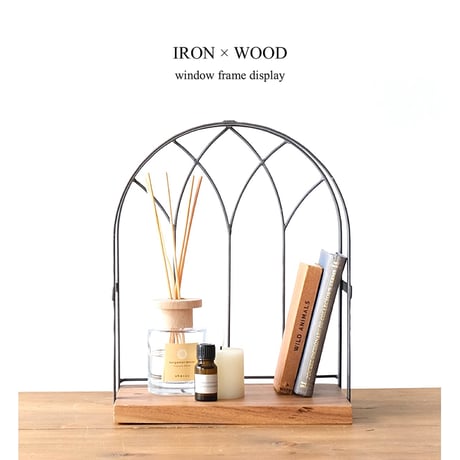 IRON × WOOD WINDOW FRAME SHELF / クラシックやヴィンテージな魅力がある飾り棚