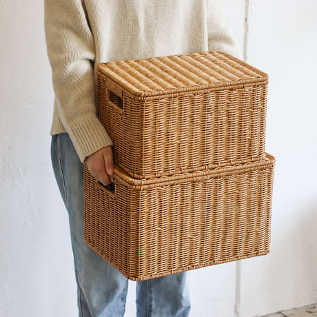 NATURAL STORAGE BOX / かご編みのナチュラルなデザインの収納ボックス / ナチュラルスタイリング / キッチン収納