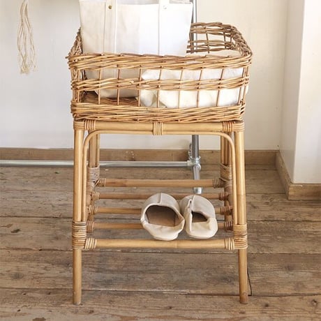 ⑲ワイヤーと籐の収納バスケット2個セット 【公式通販】