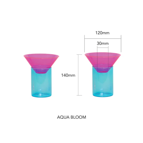 GRASS STORAGE 'N' VASE "NEON / 日常に差し込む蛍光カラーの組み合わせによるインパクトのあるデザインで空間の主役となるガラスベース