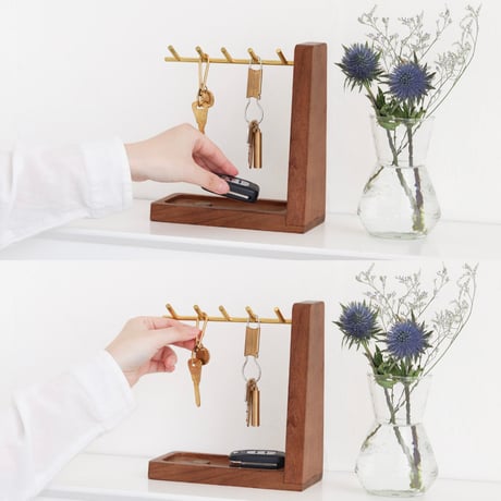 KEY & ACCESSORYSTAND  / お部屋や玄関など省スペースで活躍するキースタンド / アクセサリー収納 / スタンドフック