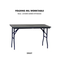 FOLDING MIL WORKTABLE / GRAY , OLIVE / フォールディング ミル ワークテーブル /  折り畳みテーブル / インダストリアルインテリア / サイドテーブル