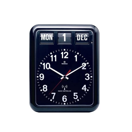 Twemco Radio Control Calendar Clock / トゥエンコラジオコントロールカレンダークロック / white , black /#RC-12A "Black"