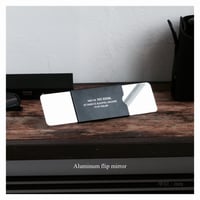 Aluminum flip mirror / アルミ製のケースに鏡が内蔵されたポータブルミラー / COOL GRAY , BLACK / POSTGENERAL