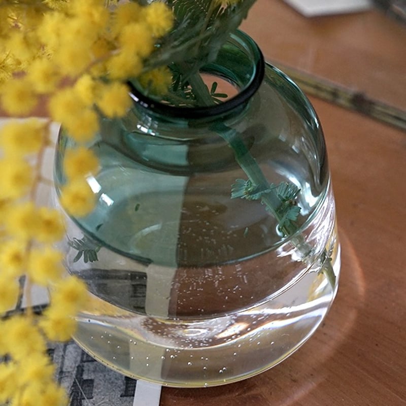 FLOWER VASE / ガラスベース / フラワーベース / 一輪挿し / GREEN /