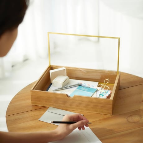 OAK WOOD コレクションBOX / STAND GRASS TOP /