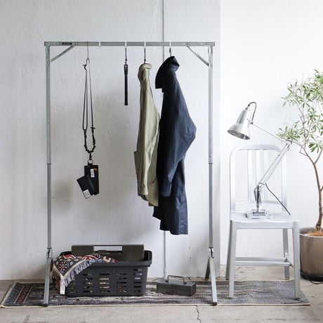 EXHIBITION FOLDABLE HANGER RACK / ハンガーラック / 洋服ハンガー  / プランツハンガー  / サイズ  約W1000×D530mm +3段階の高さ調節可能