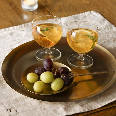 ROUND PLATE GOLD / ステンレス素材の特別感のあるゴールドプレート / サイズ : φ13cm , 17cm , 23cm , 30cm