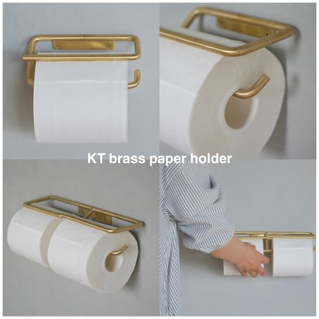 KT sus paper holder / 他にはない個性的なデザインの トイレットペーパーホルダー / シングル , ダブル