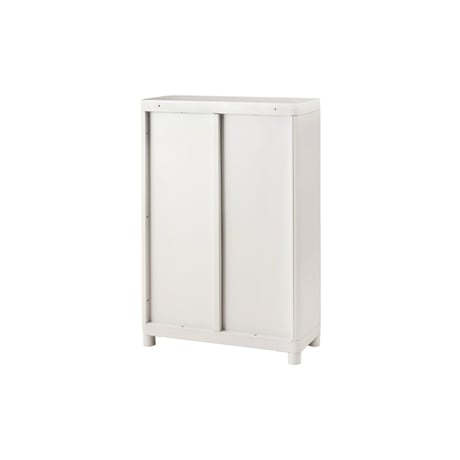 MAT STEEL CABINET / white , pink / マットで無機質な素材ながら可愛い雰囲気の収納キャビネット