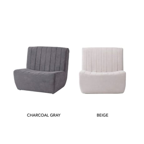 FLOOR SOFA / しっかりとした座り心地の1人掛けソファ / BEIGE , CHACOAL GRAY
