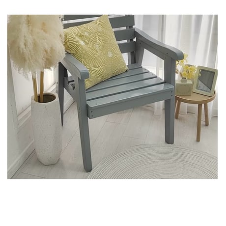 ＷＯＯＤ ＣＨＡＩＲ ６０ / white , gray / 木製チェア / ワイドチェア / 上品で高級感のある住宅を演出