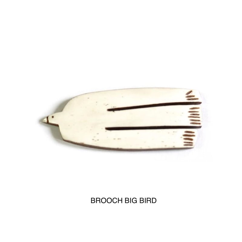BROOCH by AXCIS / ボーン 水牛 / BIRD / BIG BIRD / CR