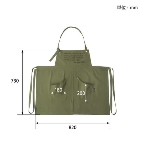 メンズライクなビンテージ風 ワークエプロン / WORK APRON 421 / エプロン / OFF WHITE , SAND BEIGE , OLIVE