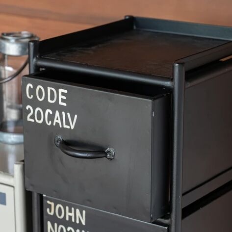 ドロワーチェスト / IRON CHEST / Black / 4杯 リビング収納 / キッ