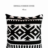 ORTEGA CUSHION COVER / BLACK 45×45cm / クッション / クッションカバー / オルテガ