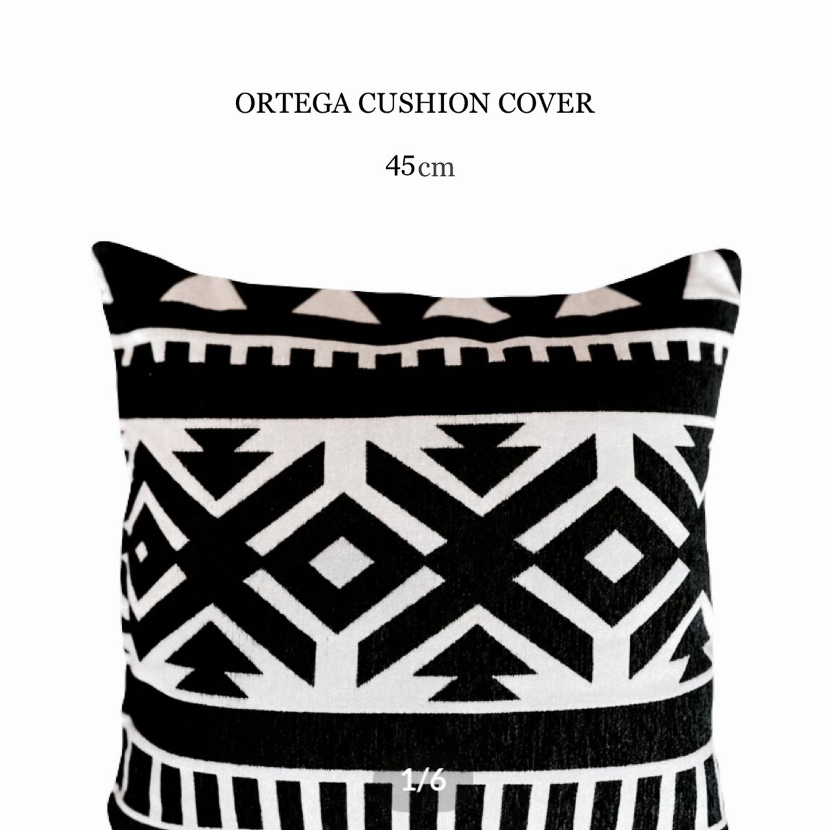 eleandcam 様　ORTEGA’S クッションカバー ORTEGA CUSHION COVER / BLACK 45×45cm / クッション /
